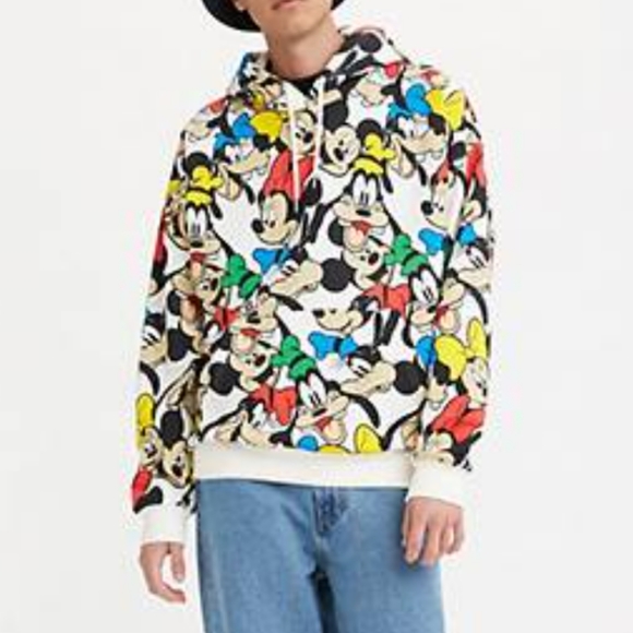 Levi's x Disney Mickey and Friends Graphic Hoodie Sweatshirt Size Small - Picture 2 of 15